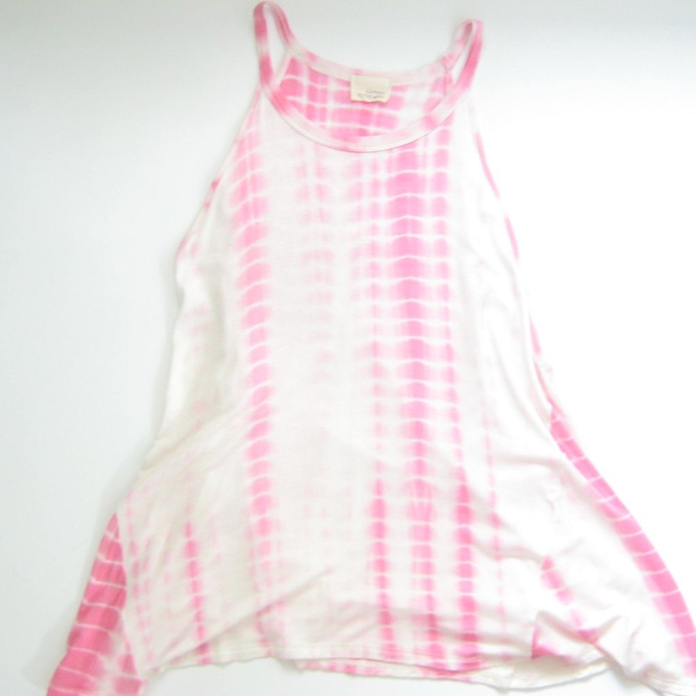 Caution to the wind tie dye high neck trapeze tank